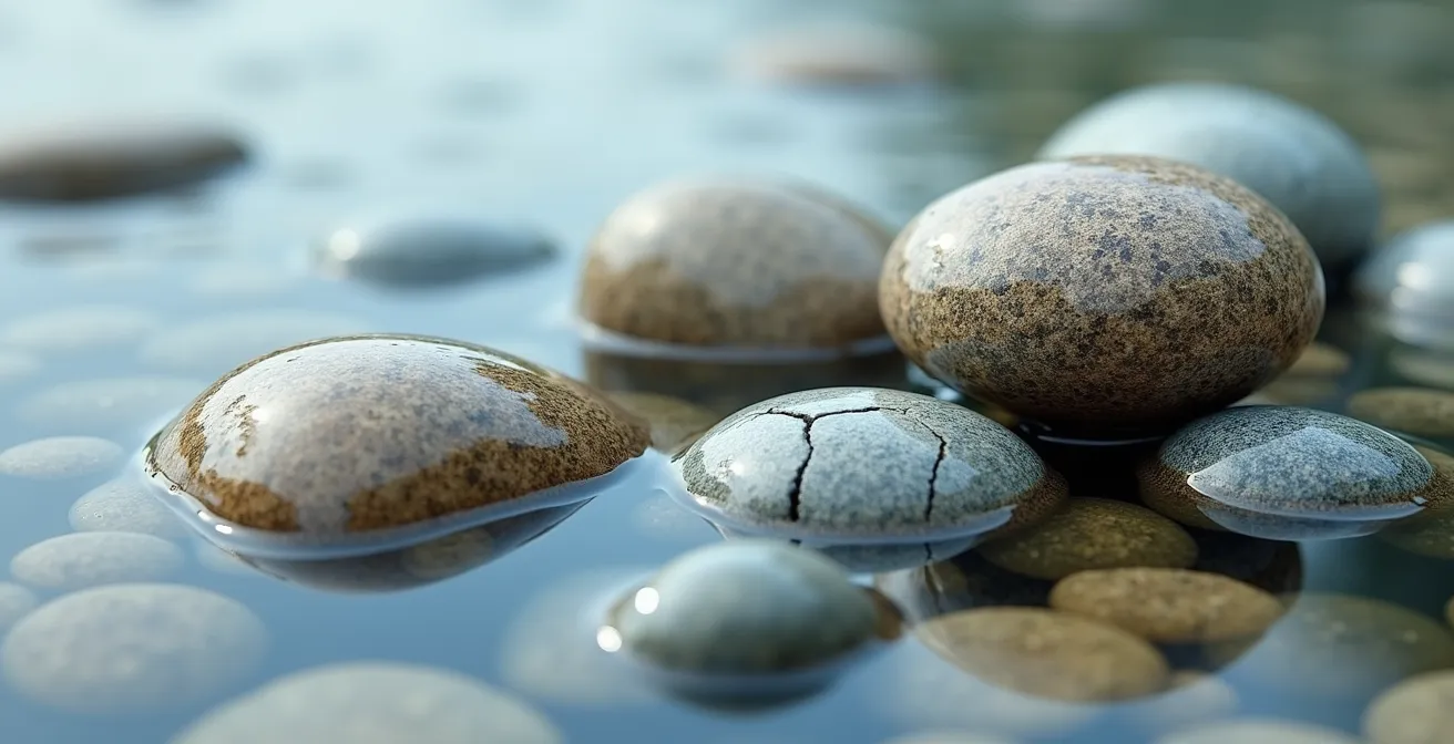 Coupe transversale de l'épiderme montrant la structure de la barrière cutanée avec ses lipides protecteurs
