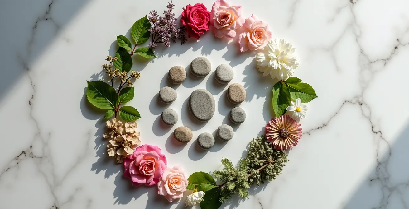 Calendrier visuel du skin-cycling adapté aux phases menstruelles