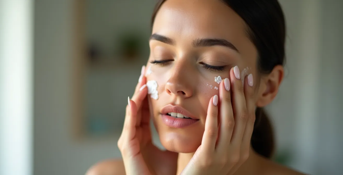 Technique d'application de crème visage en 13 points