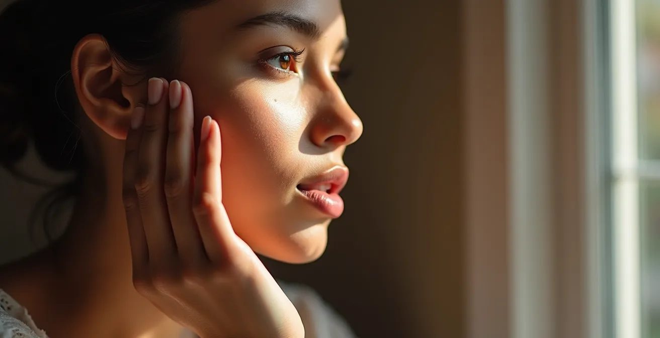 Vue macro de la texture de la peau et des pores avant et après peeling